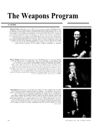 The Weapons Program