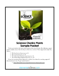 Science Chunks: Plants Sample Packet Teach Your Students the Basics About Plants in Bite-Sized Chunks