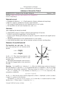 Solutions to Tutorial for Week 4