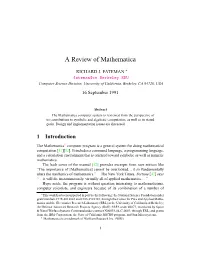 A Review of Mathematica