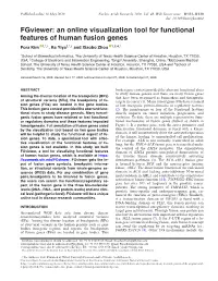 An Online Visualization Tool for Functional Features of Human Fusion Genes Pora Kim 1,*,†,Keyiya2,*,† and Xiaobo Zhou 1,3,4,*