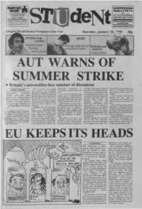 • Britain's Universities Face Summer of Discontent