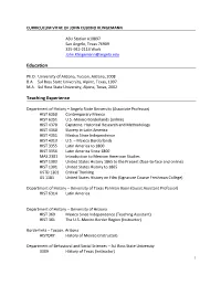 Curriculum Vitae of John Eusebio Klingemann