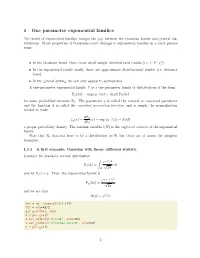 1 One Parameter Exponential Families