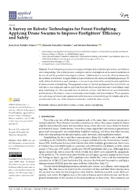 Applying Drone Swarms to Improve Firefighters' Efficiency And