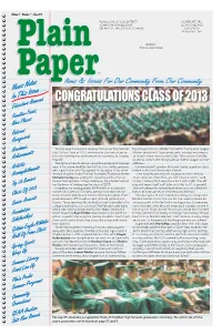 Congratulations Class of 2013