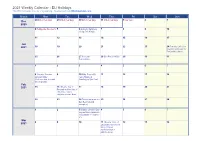 EU 2021 Calendar