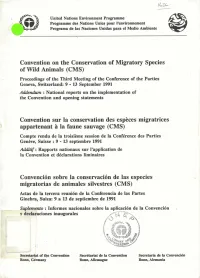 Convention on the Conservation of Migratory Species of Wild Animals
