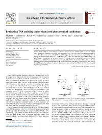 Evaluating TNA Stability Under Simulated Physiological Conditions