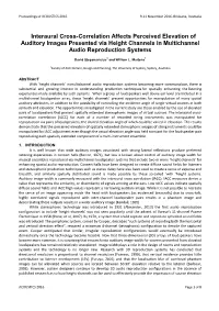Interaural Cross-Correlation Affects Perceived Elevation of Auditory Images Presented Via Height Channels in Multichannel Audio Reproduction Systems
