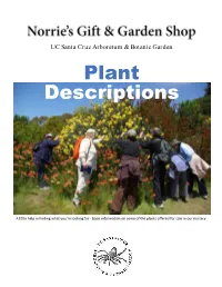 Norrie's Plant Descriptions - Index of Common Names a Key to Finding Plants by Their Common Names (Note: Not All Plants in This Document Have Common Names Listed)