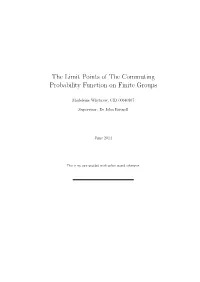 The Limit Points of the Commuting Probability Function on Finite Groups