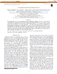 TWO SMALL PLANETS TRANSITING HD 3167 Andrew Vanderburg1,7, Allyson Bieryla1, Dmitry A