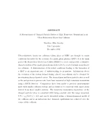 ABSTRACT a Measurement of Charged Particle
