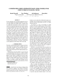 Conditioning Deep Generative Raw Audio Models for Structured Automatic Music