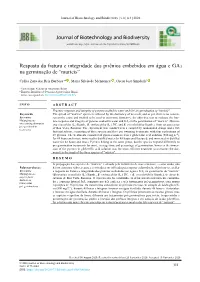 Journal of Biotechnology and Biodiversity | V.8 | N.4 | 2020