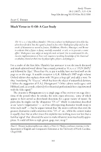 Much Virtue in O-Oh: a Case Study