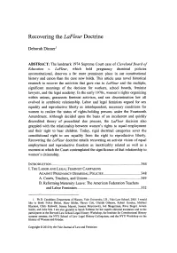Recovering the Lafleur Doctrine