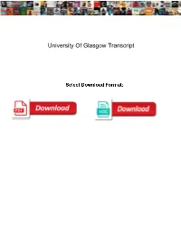 University of Glasgow Transcript