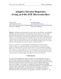 Adaptive Elevator Dispatcher (Using an 8-Bit AVR Microcontroller)