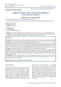 Analysis of Etiology of Loss of Skin in Lower Limb and Its Reconstructive Options