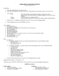 Guidelines & Partner Schools
