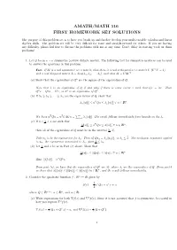 Amath/Math 516 First Homework Set Solutions
