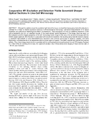 Cooperative 4Pi Excitation and Detection Yields Sevenfold Sharper Optical Sections in Live-Cell Microscopy