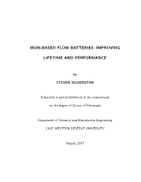 Iron-Based Flow Batteries: Improving Lifetime and Performance