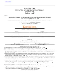 Zoetis Inc. (Exact Name of Registrant As Specified in Its Charter)