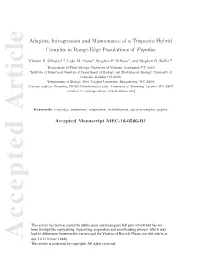 Adaptive Introgression and Maintenance of a Trispecies Hybrid