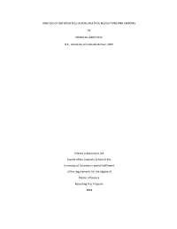 ANALYSIS of 360 VIDEO FILES ACROSS MULTIPLE RESOLUTIONS and CAMERAS by NICHOLAS JAMES PELC B.S., University of Colorado Denver