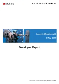 Developer Report