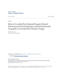How to Combat Post-Natural Disaster Related Environmental