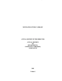Minneapolis Public Library Annual Report of The