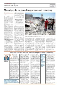 Mosul Yet to Begin a Long Process of Recovery