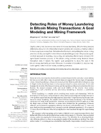 Detecting Roles of Money Laundering in Bitcoin Mixing Transactions: a Goal Modeling and Mining Framework