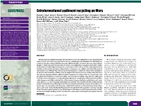Extraformational Sediment Recycling on Mars Kenneth S