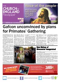 Gafcon Unconvinced by Plans for Primates' Gathering