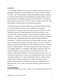 Introduction the Waldegrave Initiative Is the Name Given to a Policy Introduced in 1992 by Lord Waldegrave, an English Conservat