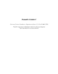 Plaintiff's Exhibit C