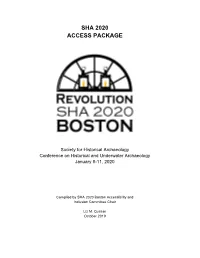 Sha 2020 Access Package