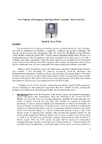 The Challenge of Developing of a High Speed Rotor Assembly by Mr R.K