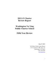 2012-13 Charter Review Report Washington Yu Ying
