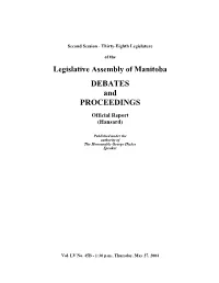 DEBATES and PROCEEDINGS