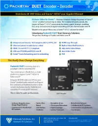 DUET Encoder • Decoder