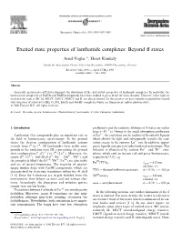 Excited State Properties of Lanthanide Complexes: Beyond Ff States