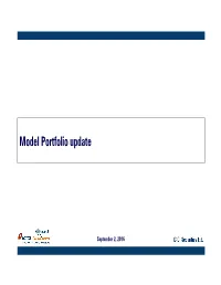 Model Portfolio Update