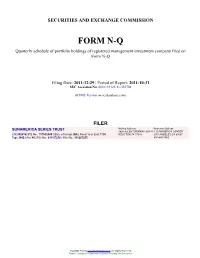 SUNAMERICA SERIES TRUST (Form: N-Q, Filing Date: 12/29/2011)