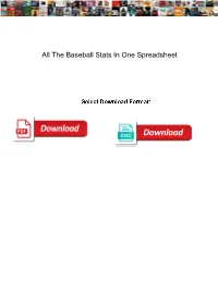 All the Baseball Stats in One Spreadsheet
